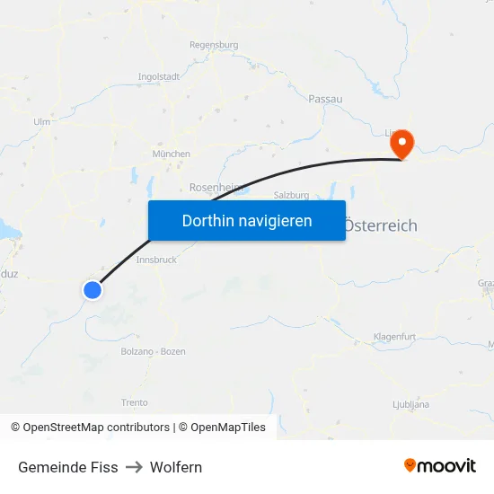 Gemeinde Fiss to Wolfern map