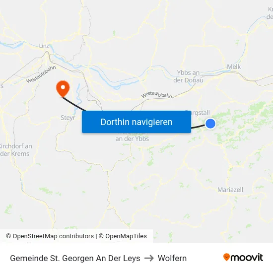 Gemeinde St. Georgen An Der Leys to Wolfern map