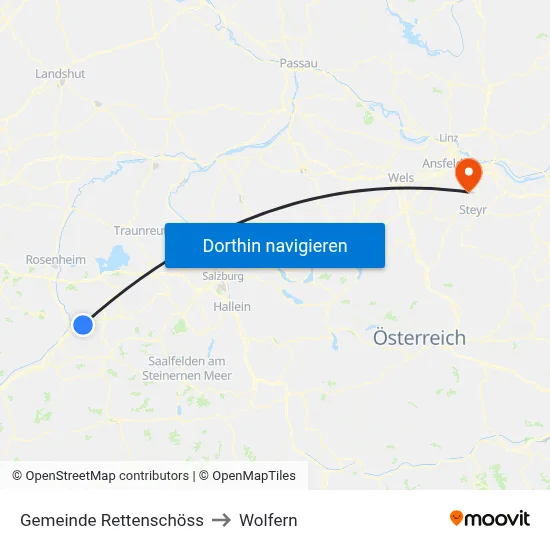 Gemeinde Rettenschöss to Wolfern map