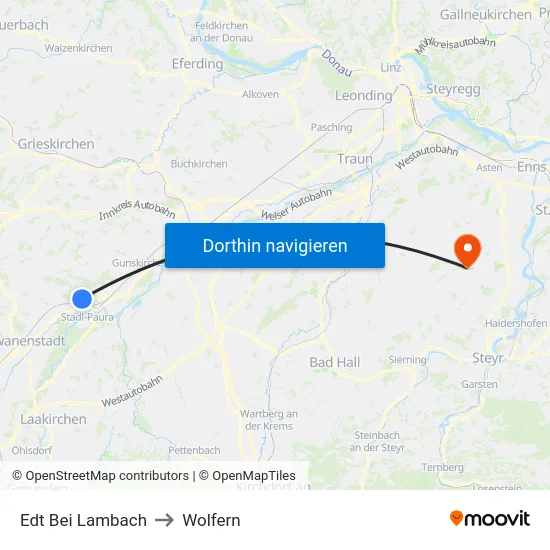 Edt Bei Lambach to Wolfern map
