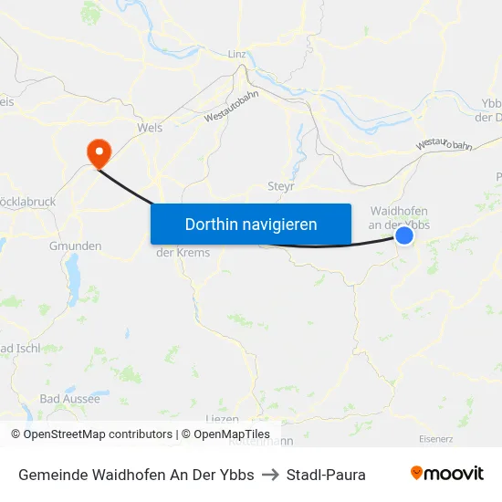 Gemeinde Waidhofen An Der Ybbs to Stadl-Paura map