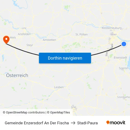 Gemeinde Enzersdorf An Der Fischa to Stadl-Paura map