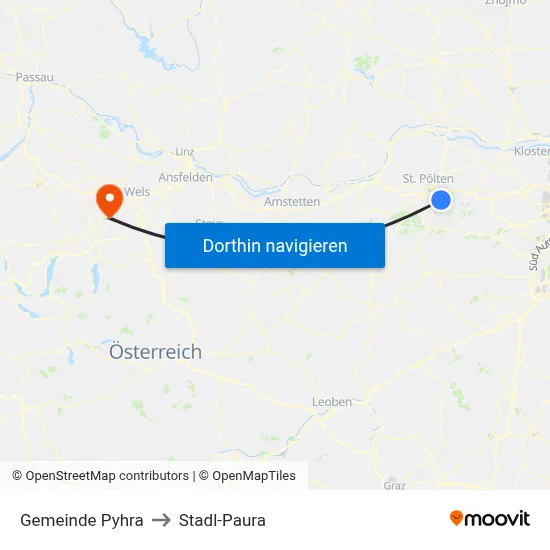 Gemeinde Pyhra to Stadl-Paura map