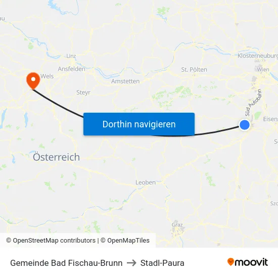 Gemeinde Bad Fischau-Brunn to Stadl-Paura map