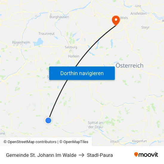 Gemeinde St. Johann Im Walde to Stadl-Paura map