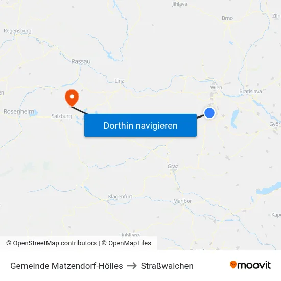 Gemeinde Matzendorf-Hölles to Straßwalchen map