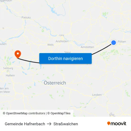 Gemeinde Hafnerbach to Straßwalchen map