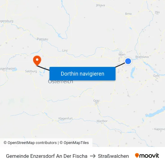 Gemeinde Enzersdorf An Der Fischa to Straßwalchen map