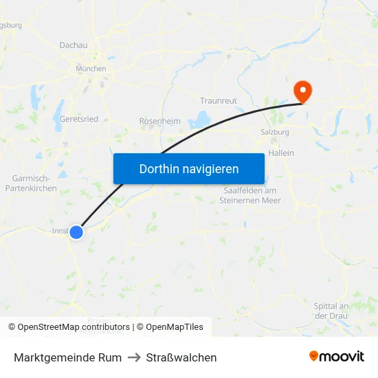 Marktgemeinde Rum to Straßwalchen map