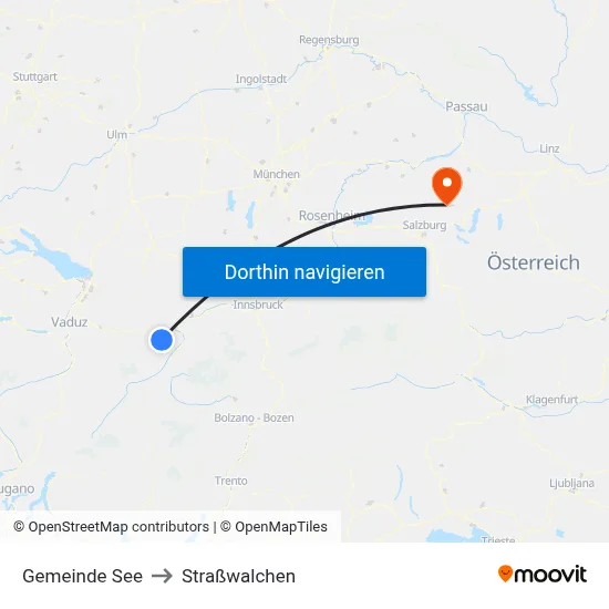 Gemeinde See to Straßwalchen map