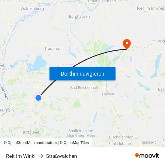 Reit Im Winkl to Straßwalchen map