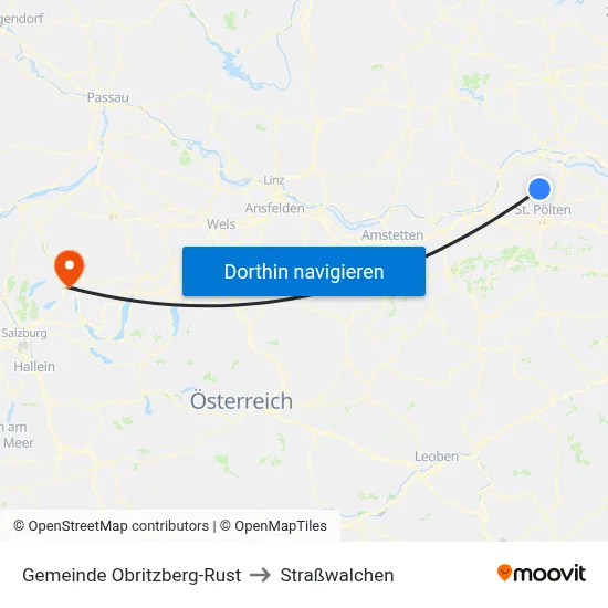 Gemeinde Obritzberg-Rust to Straßwalchen map