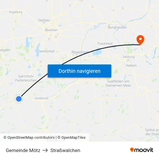 Gemeinde Mötz to Straßwalchen map