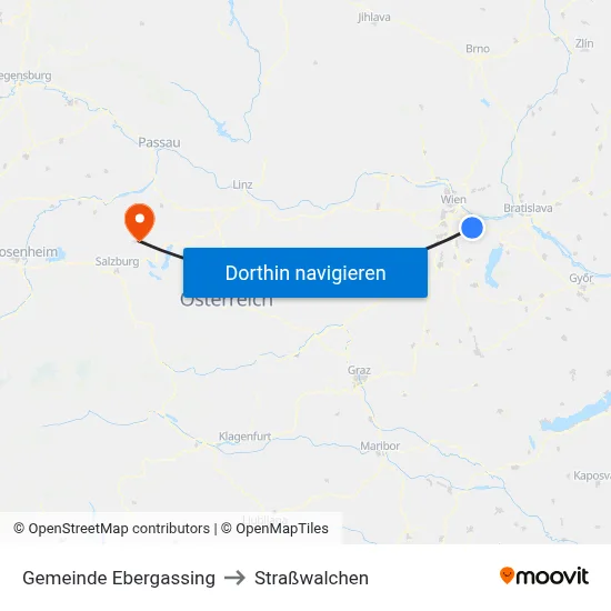 Gemeinde Ebergassing to Straßwalchen map