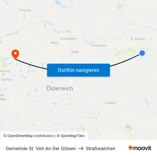 Gemeinde St. Veit An Der Gölsen to Straßwalchen map