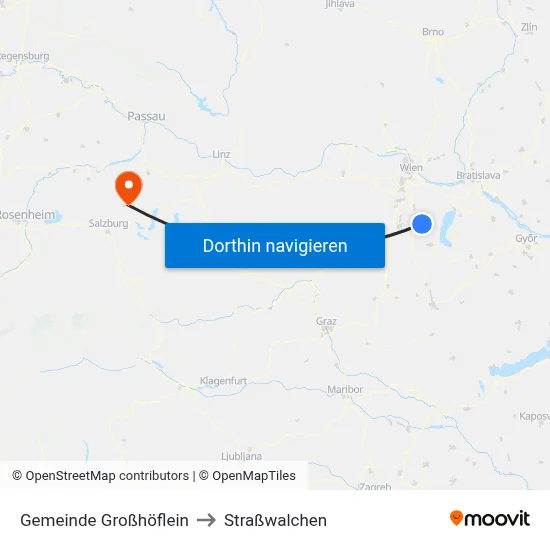 Gemeinde Großhöflein to Straßwalchen map
