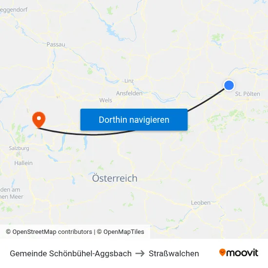 Gemeinde Schönbühel-Aggsbach to Straßwalchen map