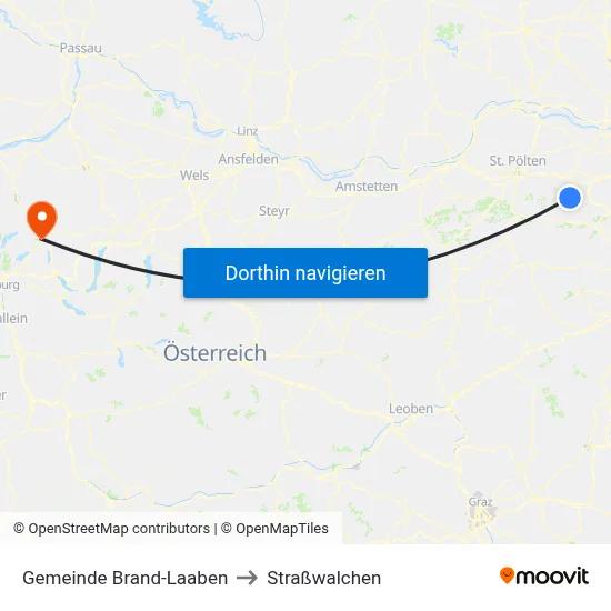 Gemeinde Brand-Laaben to Straßwalchen map