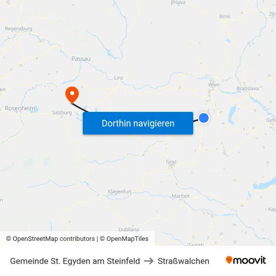 Gemeinde St. Egyden am Steinfeld to Straßwalchen map