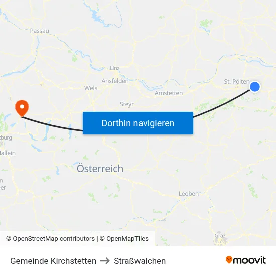 Gemeinde Kirchstetten to Straßwalchen map