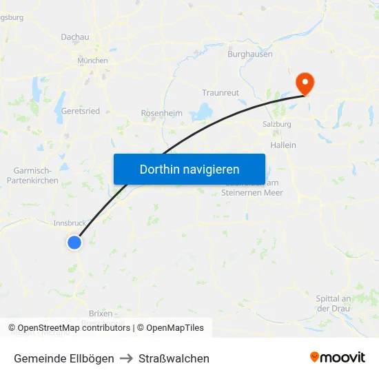 Gemeinde Ellbögen to Straßwalchen map
