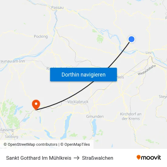 Sankt Gotthard Im Mühlkreis to Straßwalchen map