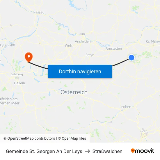 Gemeinde St. Georgen An Der Leys to Straßwalchen map
