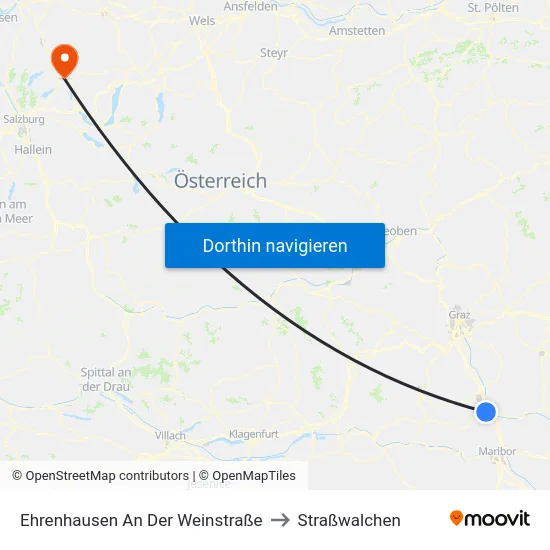 Ehrenhausen An Der Weinstraße to Straßwalchen map