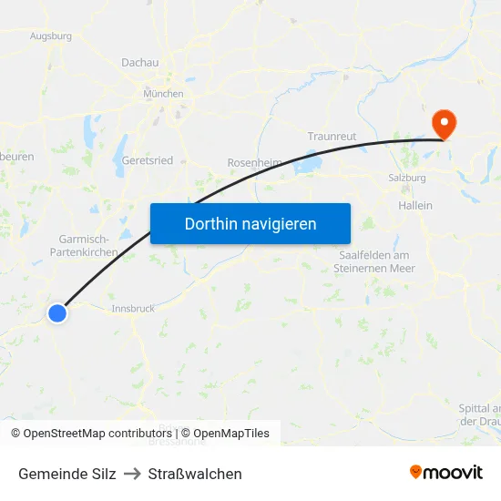 Gemeinde Silz to Straßwalchen map