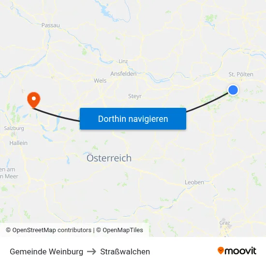 Gemeinde Weinburg to Straßwalchen map
