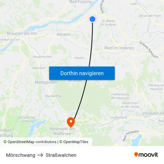 Mörschwang to Straßwalchen map