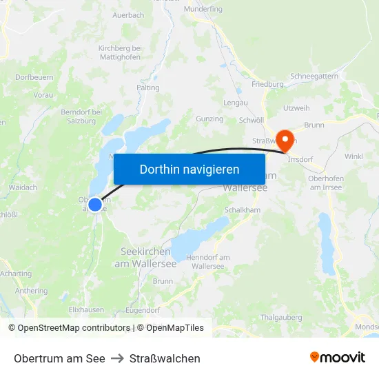 Obertrum am See to Straßwalchen map