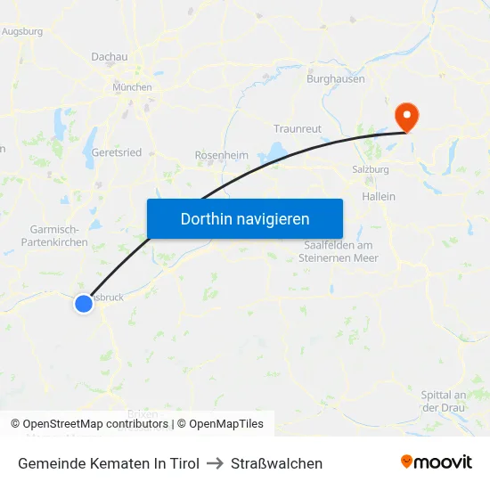 Gemeinde Kematen In Tirol to Straßwalchen map