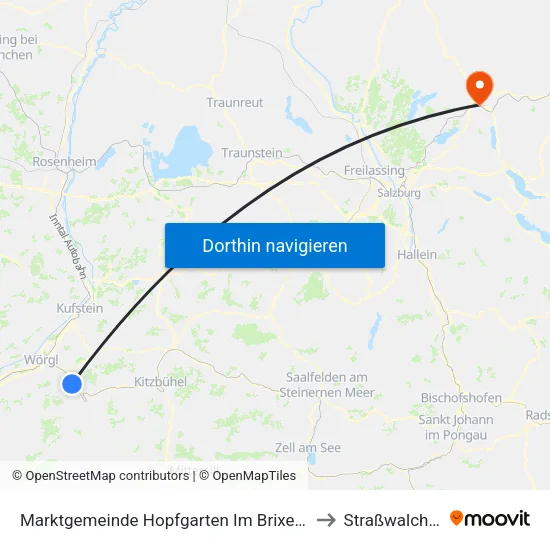 Marktgemeinde Hopfgarten Im Brixental to Straßwalchen map