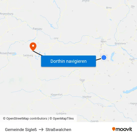Gemeinde Sigleß to Straßwalchen map