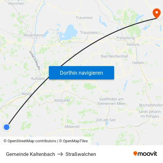 Gemeinde Kaltenbach to Straßwalchen map
