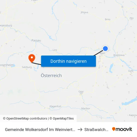 Gemeinde Wolkersdorf Im Weinviertel to Straßwalchen map
