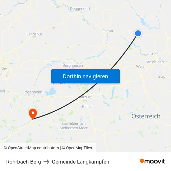 Rohrbach-Berg to Gemeinde Langkampfen map