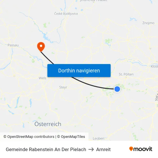 Gemeinde Rabenstein An Der Pielach to Arnreit map
