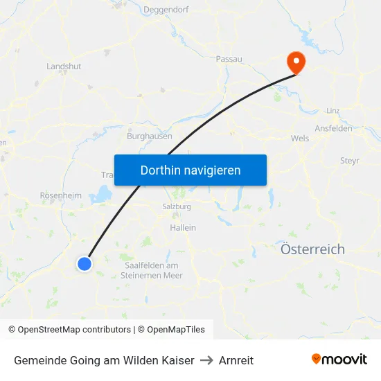 Gemeinde Going am Wilden Kaiser to Arnreit map
