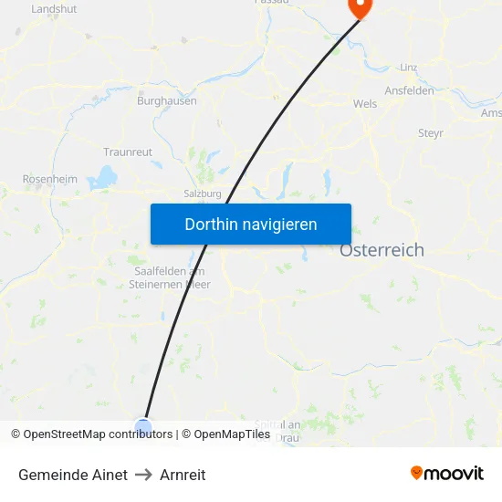 Gemeinde Ainet to Arnreit map