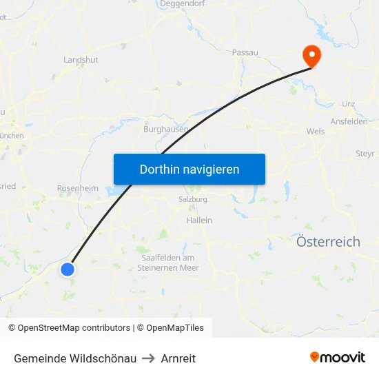 Gemeinde Wildschönau to Arnreit map