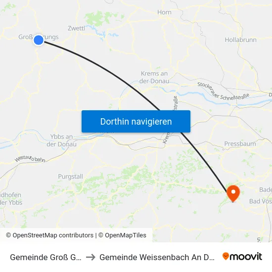 Gemeinde Groß Gerungs to Gemeinde Weissenbach An Der Triesting map