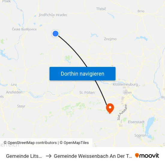 Gemeinde Litschau to Gemeinde Weissenbach An Der Triesting map
