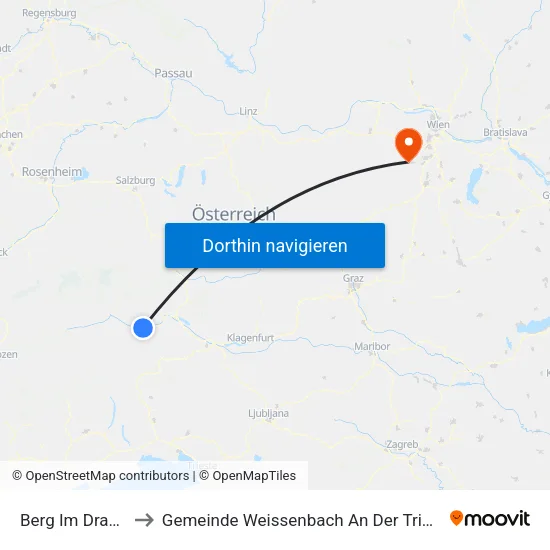 Berg Im Drautal to Gemeinde Weissenbach An Der Triesting map