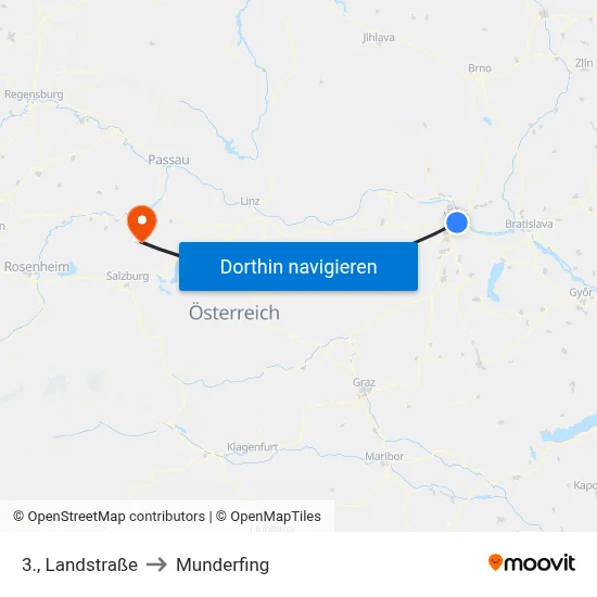 3., Landstraße to Munderfing map