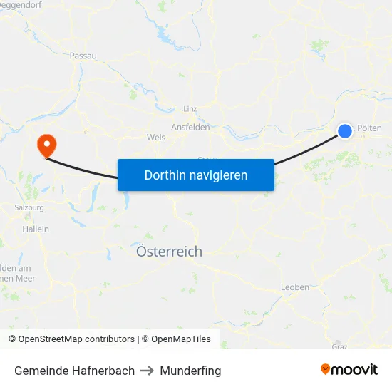 Gemeinde Hafnerbach to Munderfing map