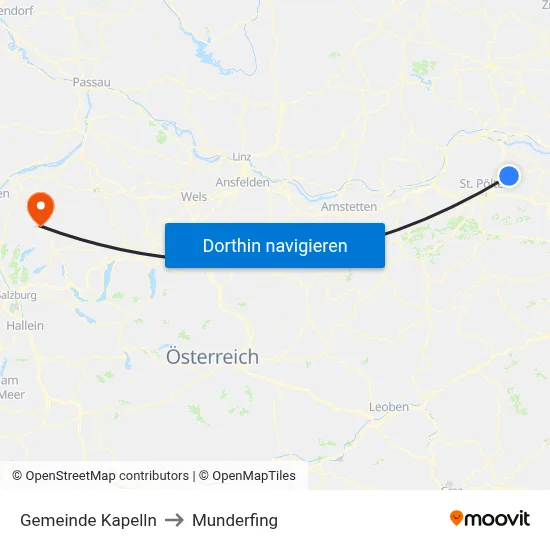 Gemeinde Kapelln to Munderfing map