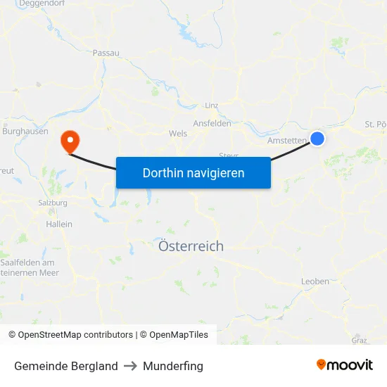 Gemeinde Bergland to Munderfing map