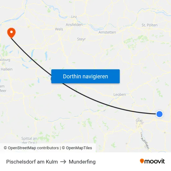 Pischelsdorf am Kulm to Munderfing map